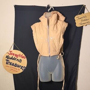 💥NI💥 Women's Beige Puffer Vest